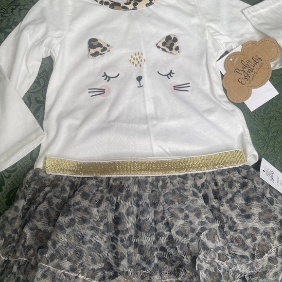 NWT TWINS 12m leopard outfit cats baby essentials - Picture 8 of 9